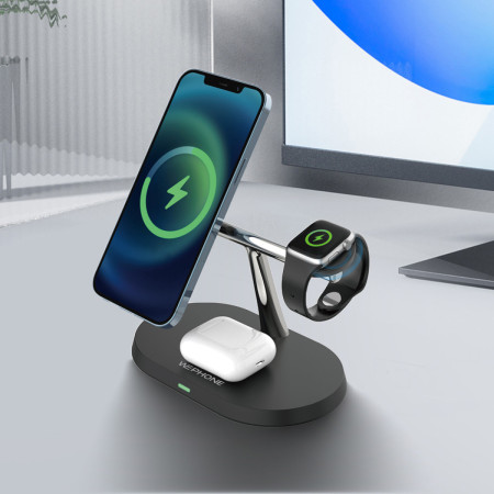 Estación de Carga Inalámbrica Wephone WA31 3 en 1 – MagSafe,Apple Watch y AirPods
