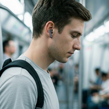 Auriculares TWS Wephone WE40 con Cancelación de Ruido Activa ANC+ENC – Bluetooth 6.0,Diseño Ultraligero,Negro