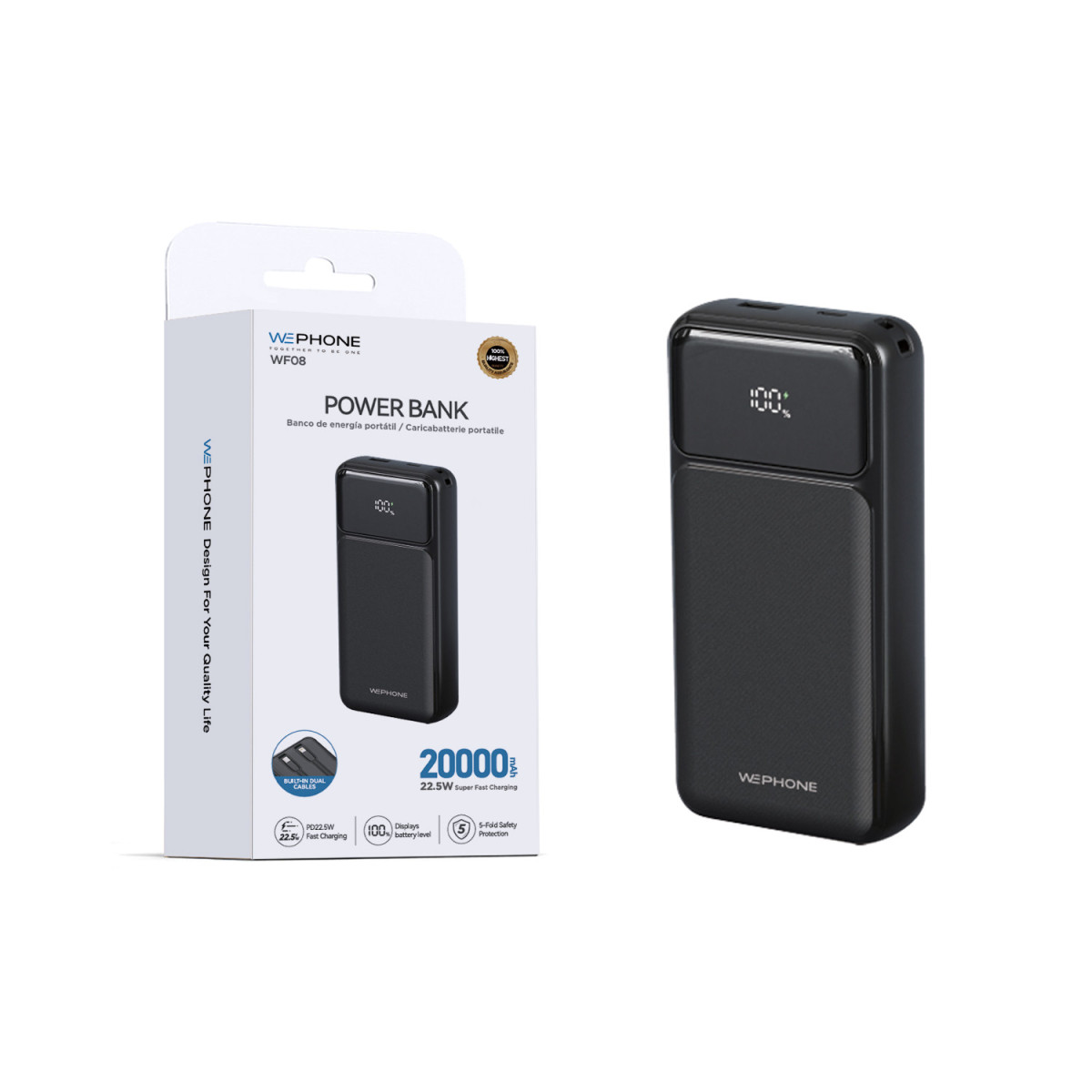 Power Bank Wephone WF08 20000mAh – Super Fast...
