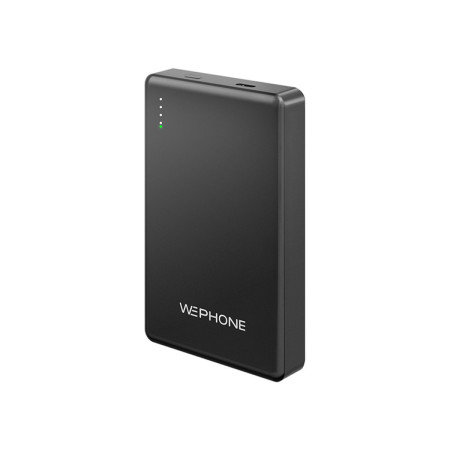 Power Bank Magnético Wephone WF11 10000mAh – Cuerpo de Metal,Carga Inalámbrica 15W y Salida PD 20W - Negro