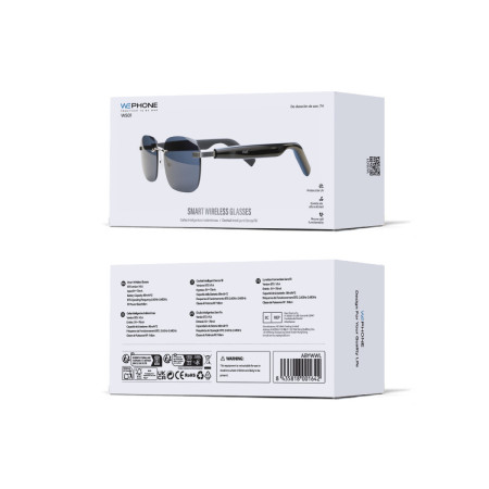 Gafas Inteligentes Versátiles WS01 - Bluetooth V5.4,Audio Open-Ear y Lentes Transparentes