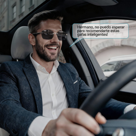Gafas Inteligentes Versátiles WS01 - Bluetooth V5.4,Audio Open-Ear y Lentes Transparentes