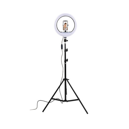 Aro de Luz LED 12” Profesional Wephone WC14 – Trípode 2.1m,3 Tonos de Luz,Control Remoto,Negro