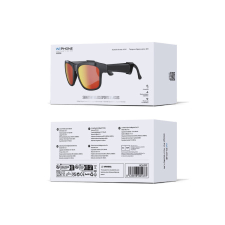Gafas Deportivas Inteligentes WS03 - Bluetooth V5.4 y Protección UV – Color naranja