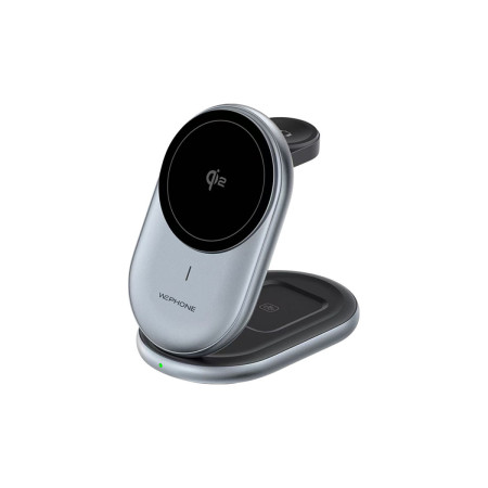 Cargador Inalámbrico 3 en 1 Plegable Wephone WA32 – Certificación Qi2,20W y Carga Rápida Magnética