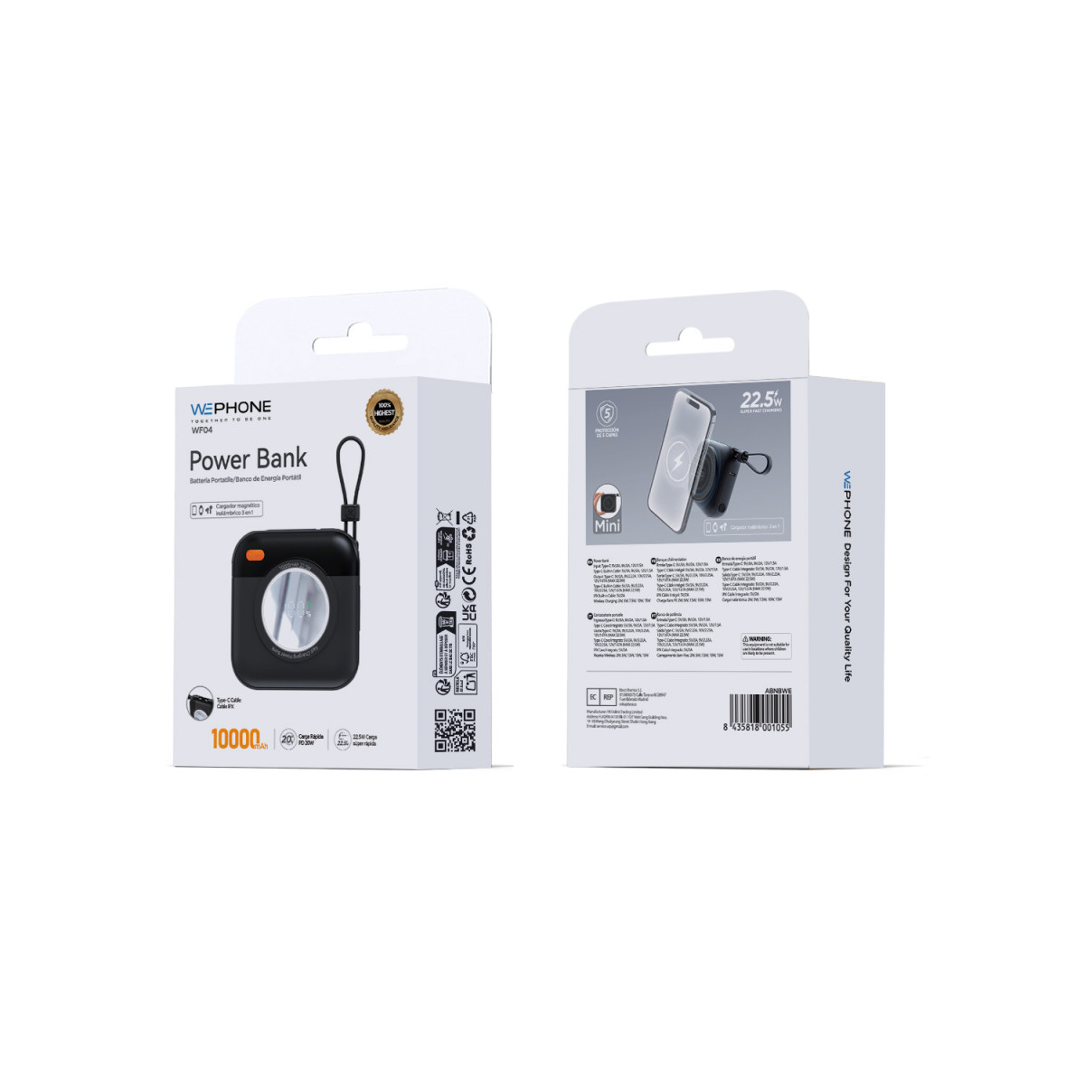 Power Bank Magnética Mini Wephone WF04 10000mAh...