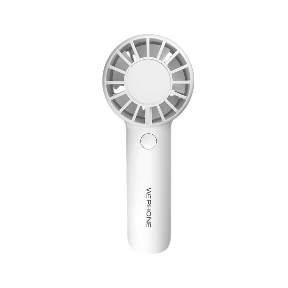 Mini Ventilador de Mano Recargable Wephone WN02 Blanco – 3 Niveles,1200mAh y Ergonómico de Alto Rendimiento