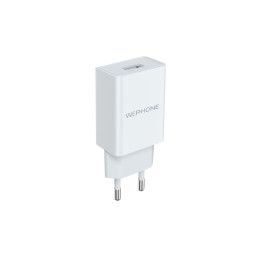 Cargador de Pared Wephone WA01 USB-A 12W – Carga Rápida 2.4A Blanco