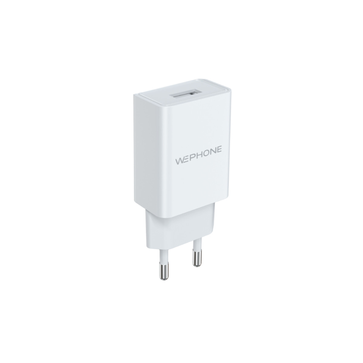 Cargador de Pared Wephone WA01 USB-A 12W – Carga Rápida 2.4A Blanco