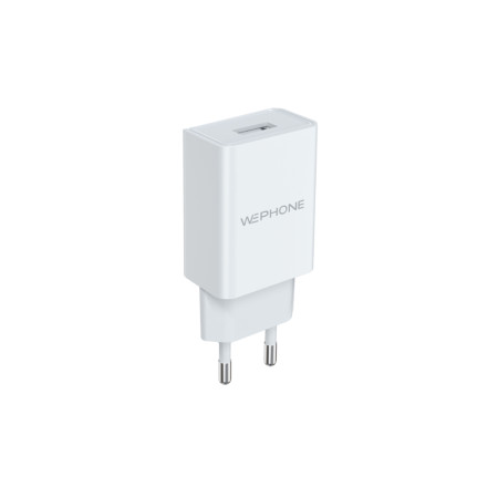Cargador de Pared Wephone WA01 USB-A 12W – Carga Rápida 2.4A Blanco