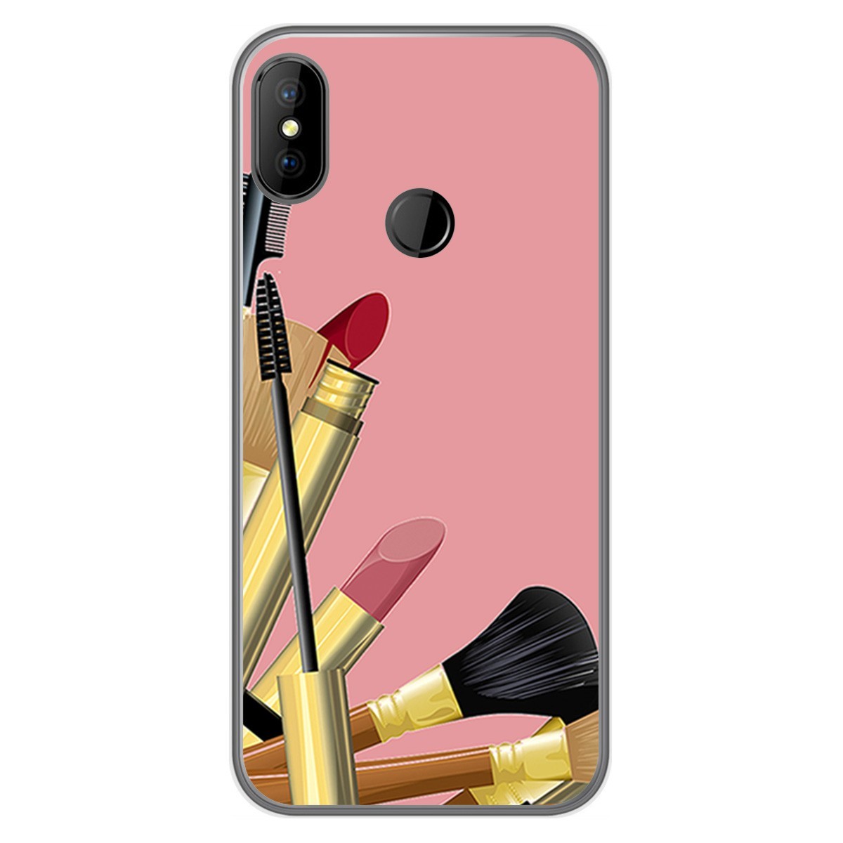 Funda Gel Tpu para DOOGEE X70 diseño Brochas Dibujos