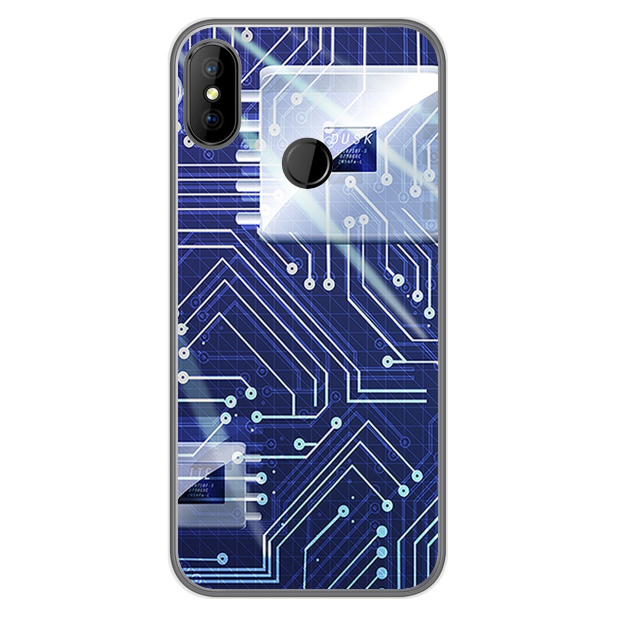 Funda Gel Tpu para DOOGEE X70 diseño Circuito Dibujos