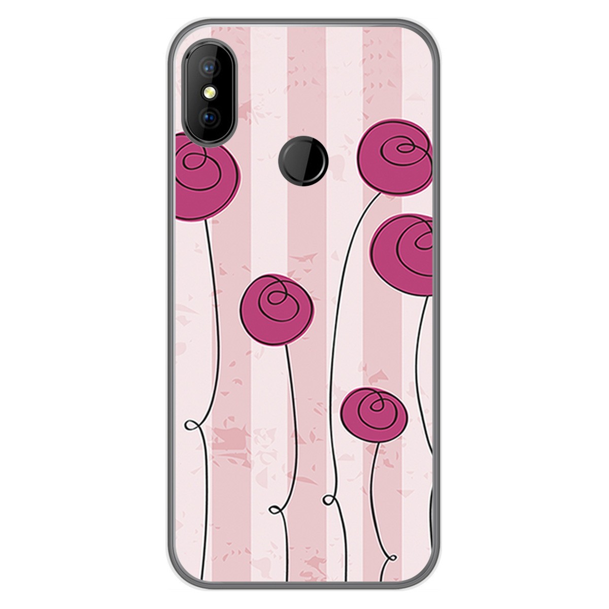 Funda Gel Tpu para DOOGEE X70 diseño Flores Vintage Dibujos