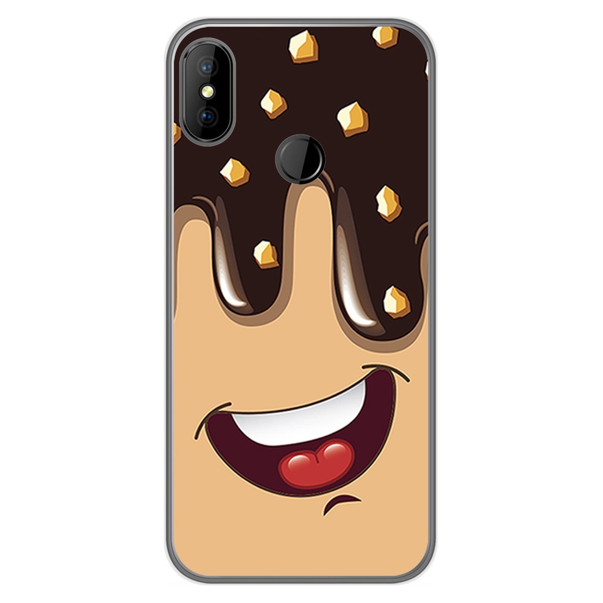 Funda Gel Tpu para DOOGEE X70 diseño Helado Chocolate Dibujos