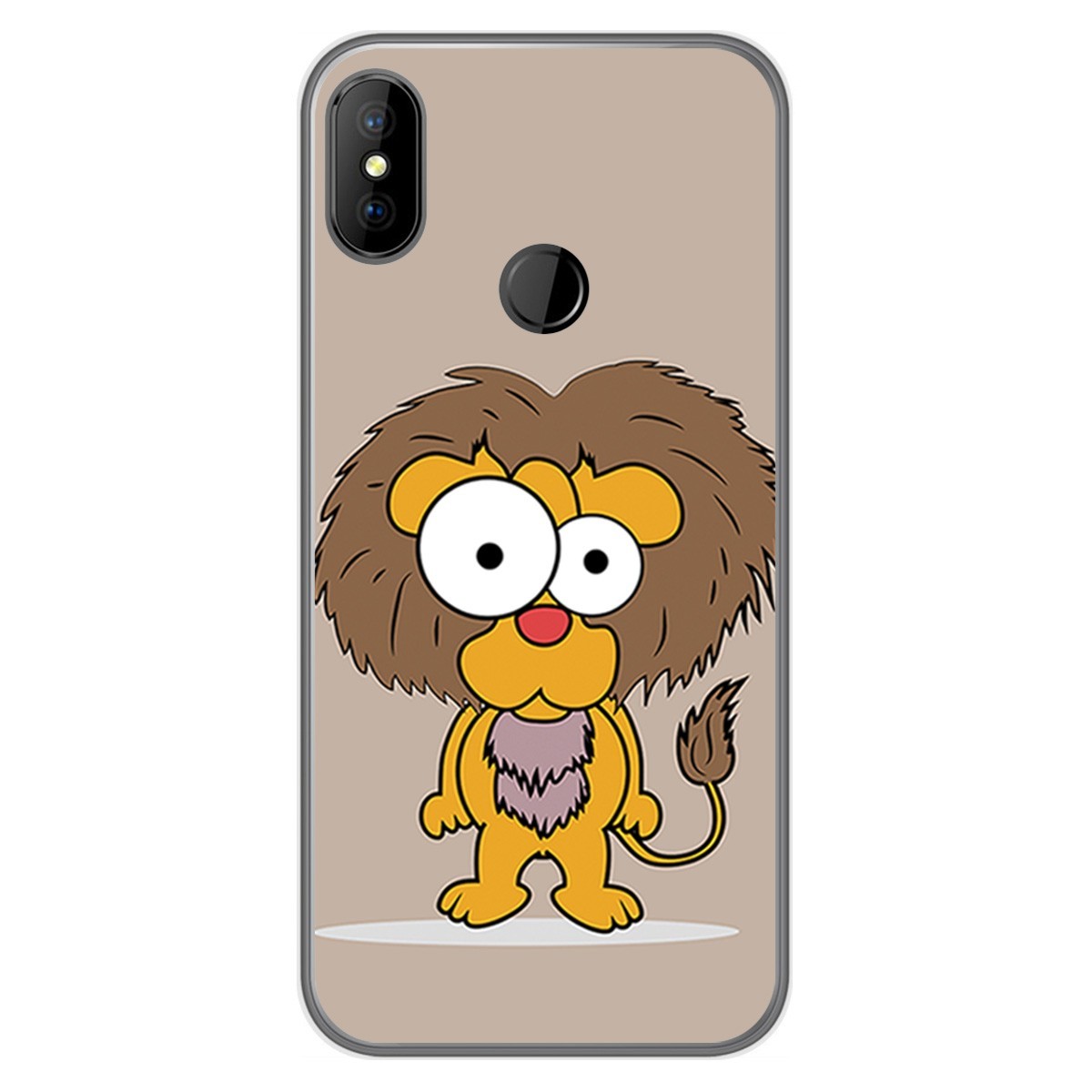 Funda Gel Tpu para DOOGEE X70 diseño Leon Dibujos