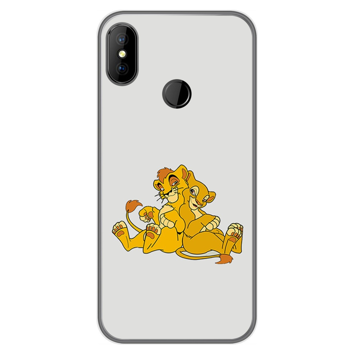 Funda Gel Tpu para DOOGEE X70 diseño Leones Dibujos