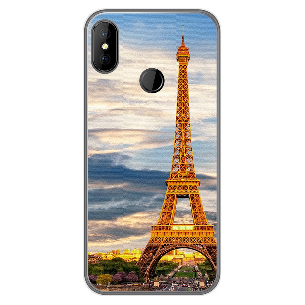 Funda Gel Tpu para DOOGEE X70 diseño Paris Dibujos