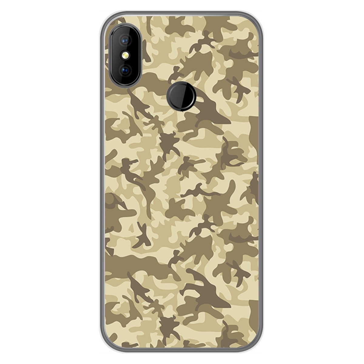 Funda Gel Tpu para DOOGEE X70 diseño Sand Camuflaje Dibujos