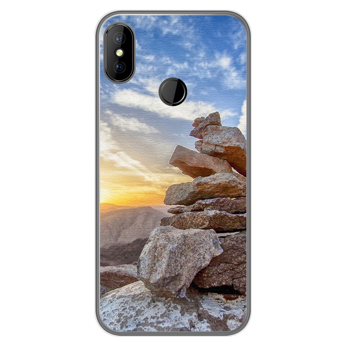 Funda Gel Tpu para DOOGEE X70 diseño Sunset Dibujos