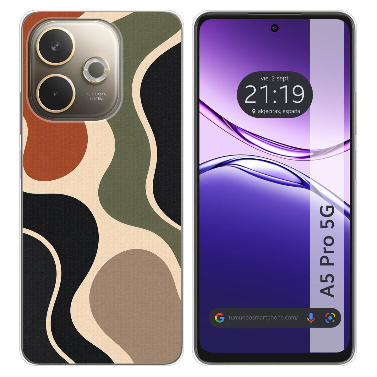 Funda Silicona para Oppo A5 Pro 5G diseño...