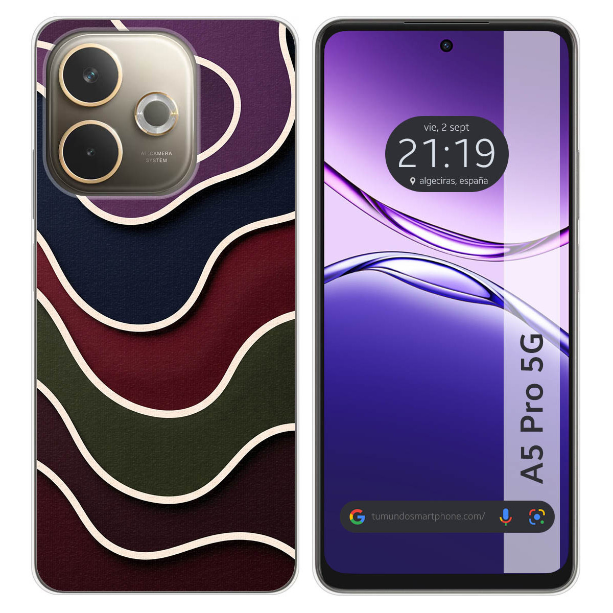Funda Silicona para Oppo A5 Pro 5G diseño...