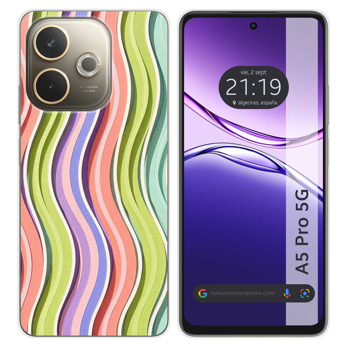 Funda Silicona para Oppo A5 Pro 5G diseño...