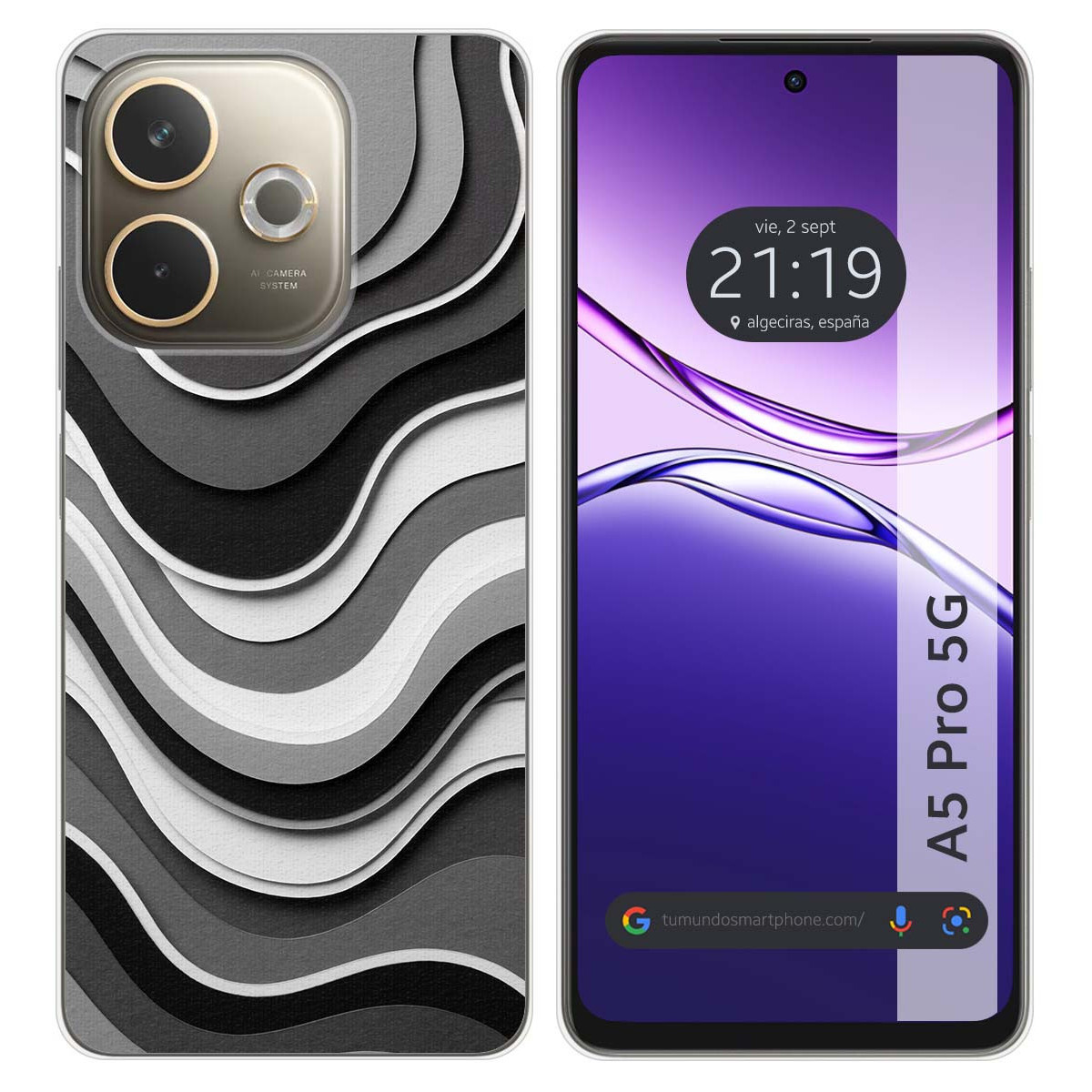 Funda Silicona para Oppo A5 Pro 5G diseño...