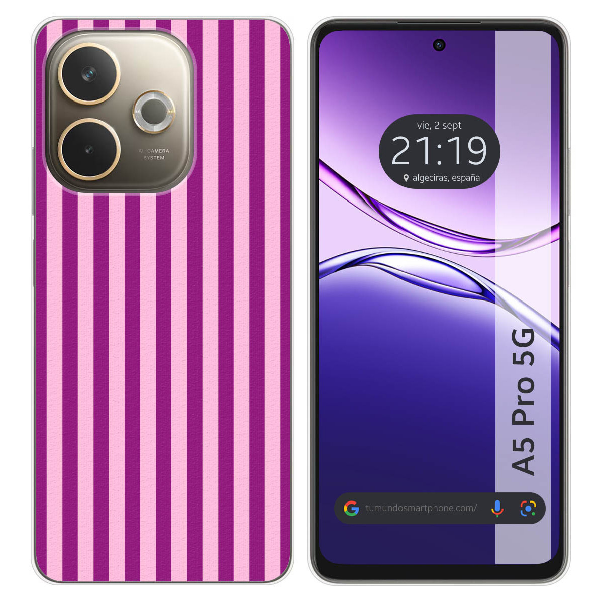 Funda Silicona para Oppo A5 Pro 5G diseño Lines...