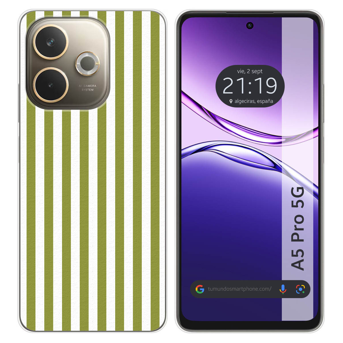 Funda Silicona para Oppo A5 Pro 5G diseño Lines...