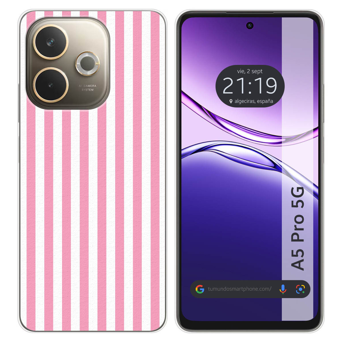 Funda Silicona para Oppo A5 Pro 5G diseño Lines...