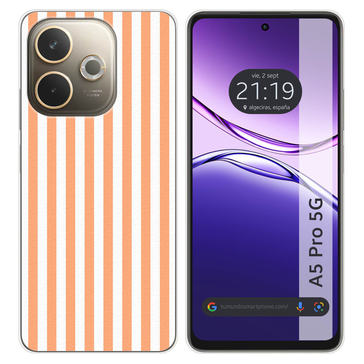 Funda Silicona para Oppo A5 Pro 5G diseño Lines...
