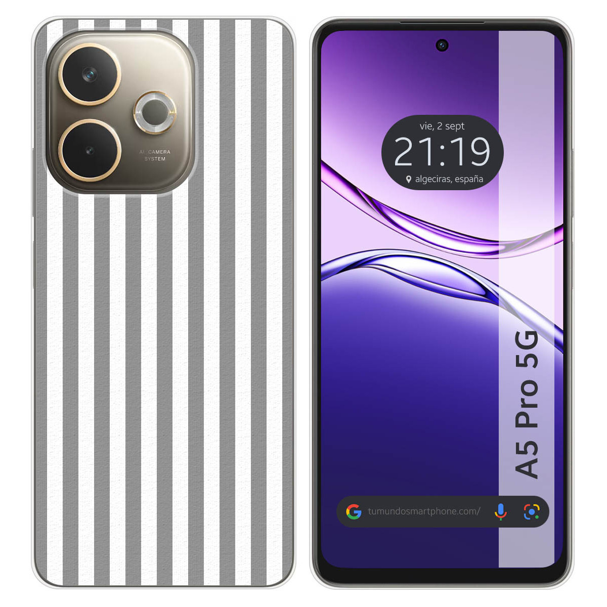 Funda Silicona para Oppo A5 Pro 5G diseño Lines...