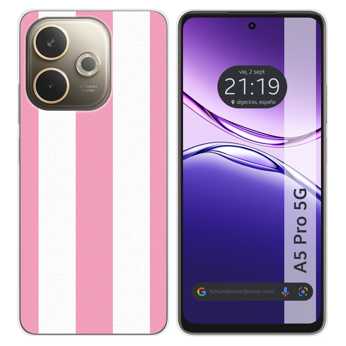 Funda Silicona para Oppo A5 Pro 5G diseño Lines...