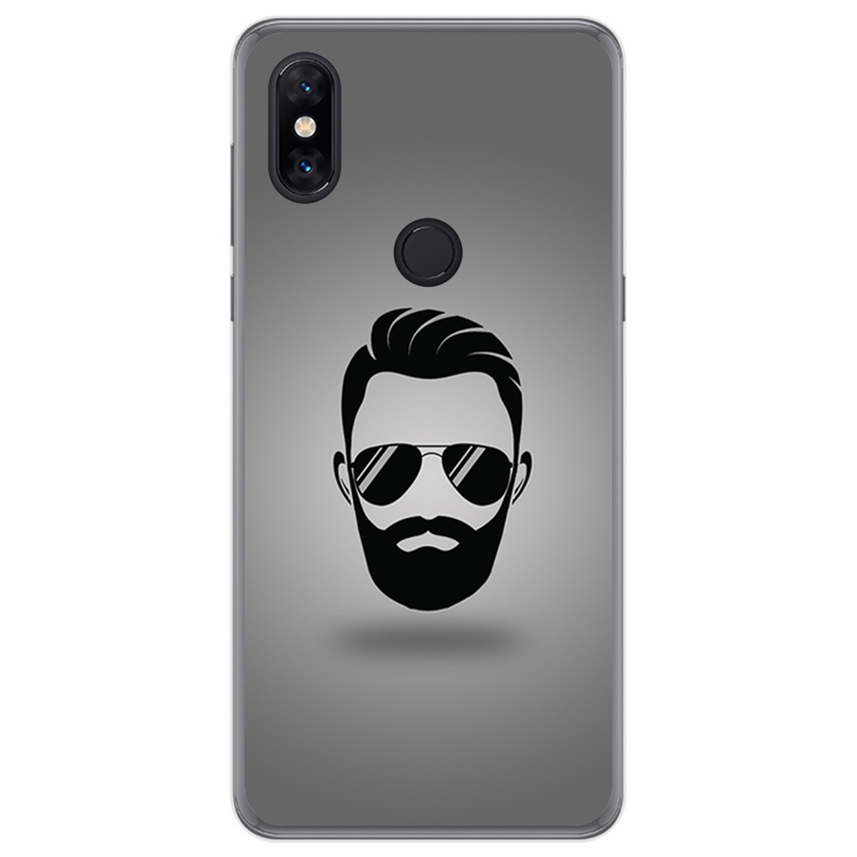Funda Gel Tpu para Xiaomi Mi Mix 3 diseño Barba Dibujos