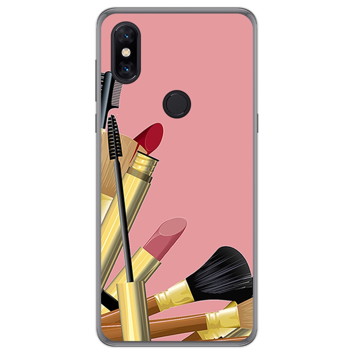 Funda Gel Tpu para Xiaomi Mi Mix 3 diseño Brochas Dibujos
