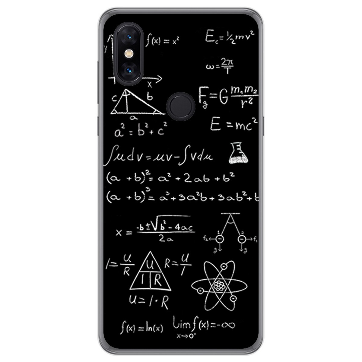 Funda Gel Tpu para Xiaomi Mi Mix 3 diseño Formulas Dibujos