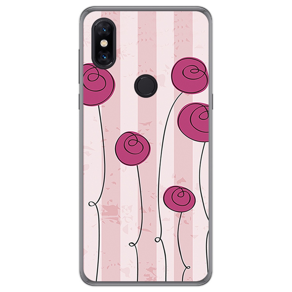 Funda Gel Tpu para Xiaomi Mi Mix 3 diseño Flores Vintage Dibujos