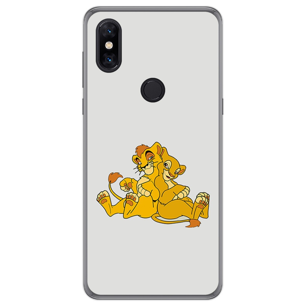 Funda Gel Tpu para Xiaomi Mi Mix 3 diseño Leones Dibujos