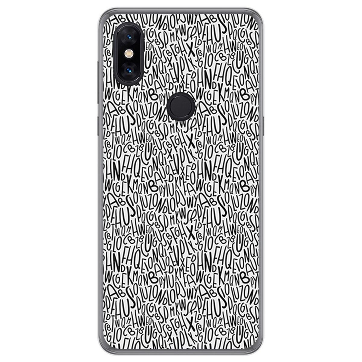 Funda Gel Tpu para Xiaomi Mi Mix 3 diseño Letras Dibujos