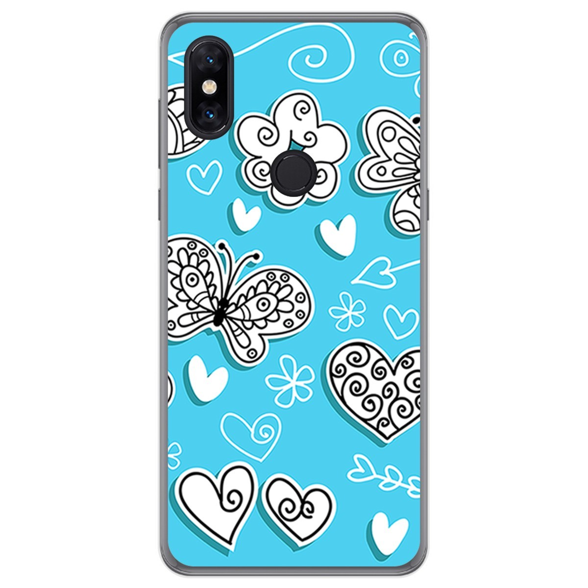 Funda Gel Tpu para Xiaomi Mi Mix 3 diseño Mariposas Dibujos