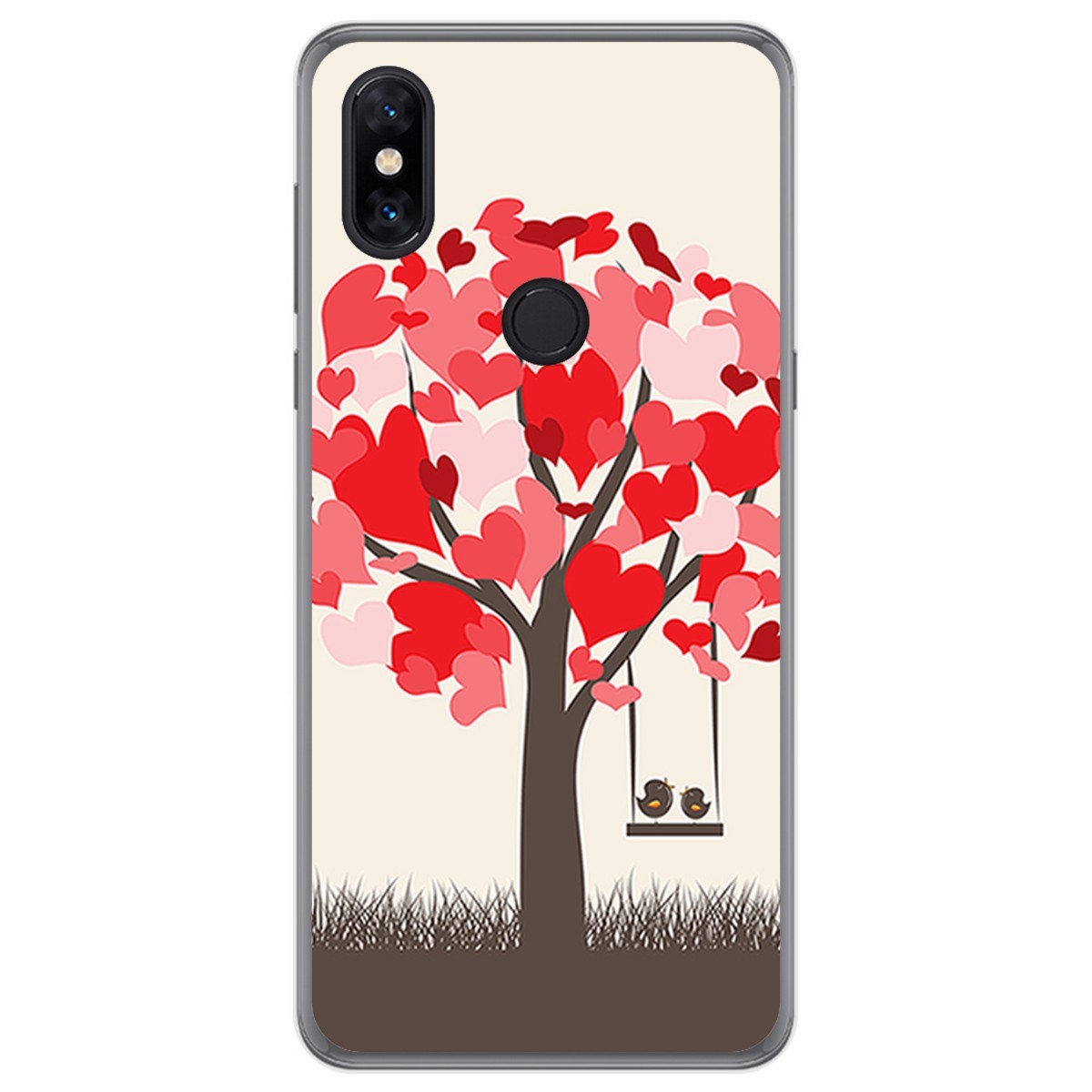 Funda Gel Tpu para Xiaomi Mi Mix 3 diseño Pajaritos Dibujos