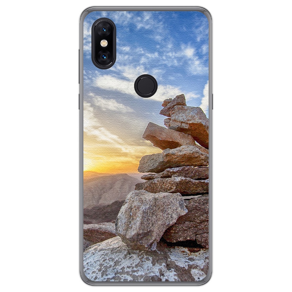 Funda Gel Tpu para Xiaomi Mi Mix 3 diseño Sunset Dibujos