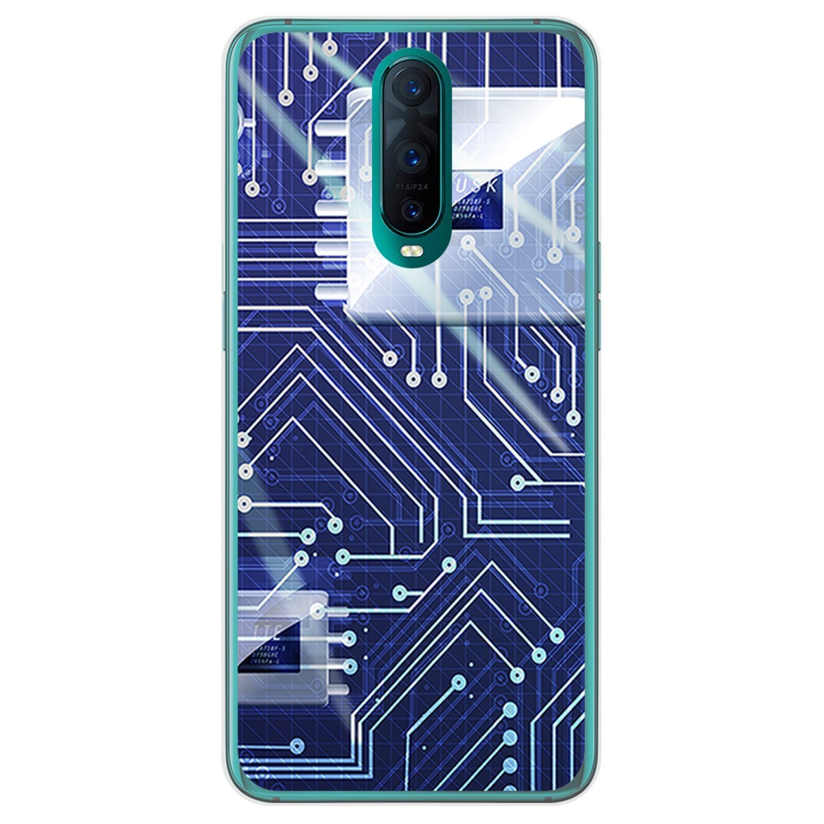 Funda Gel Tpu para Oppo RX17 Pro diseño Circuito Dibujos
