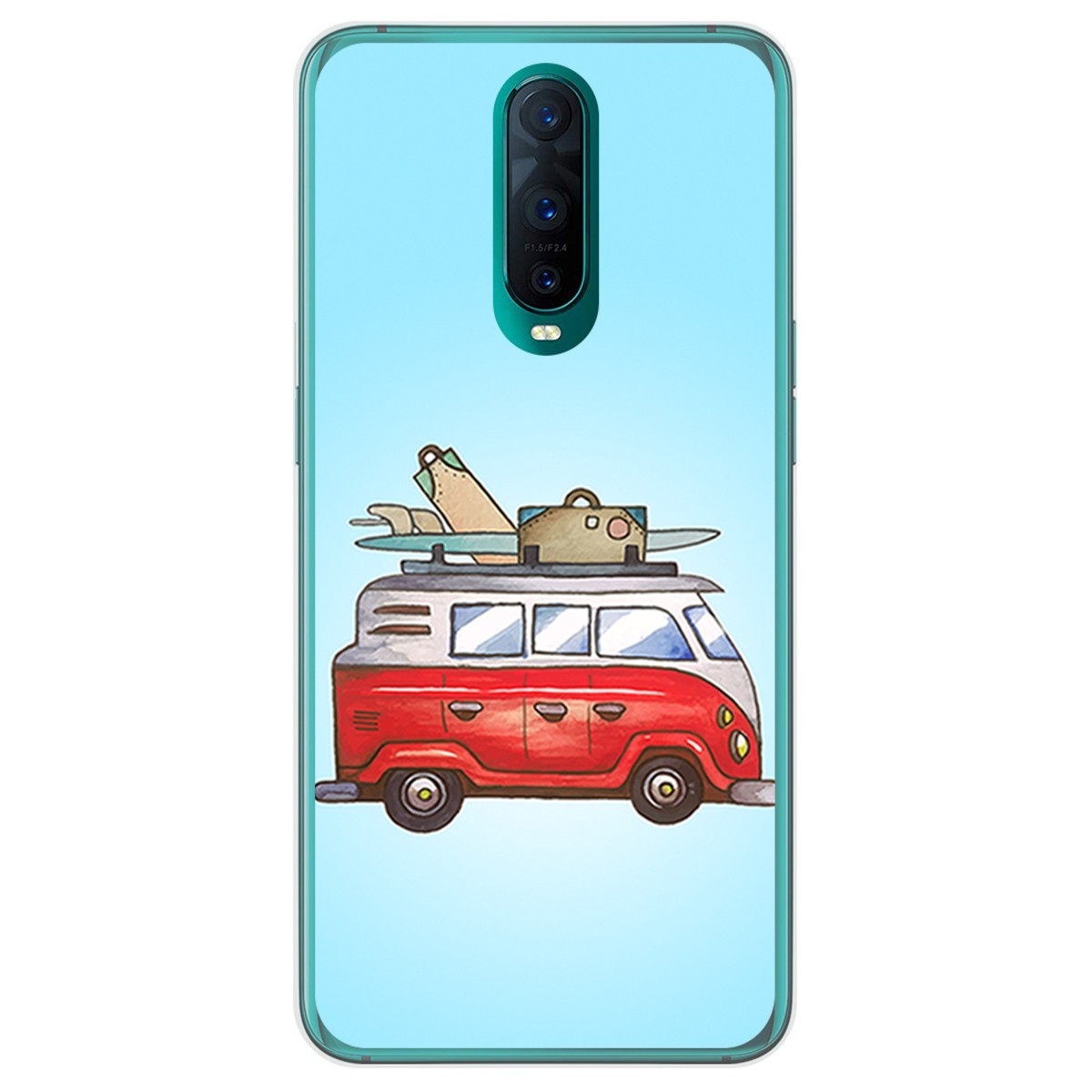 Funda Gel Tpu para Oppo RX17 Pro diseño Furgoneta Dibujos