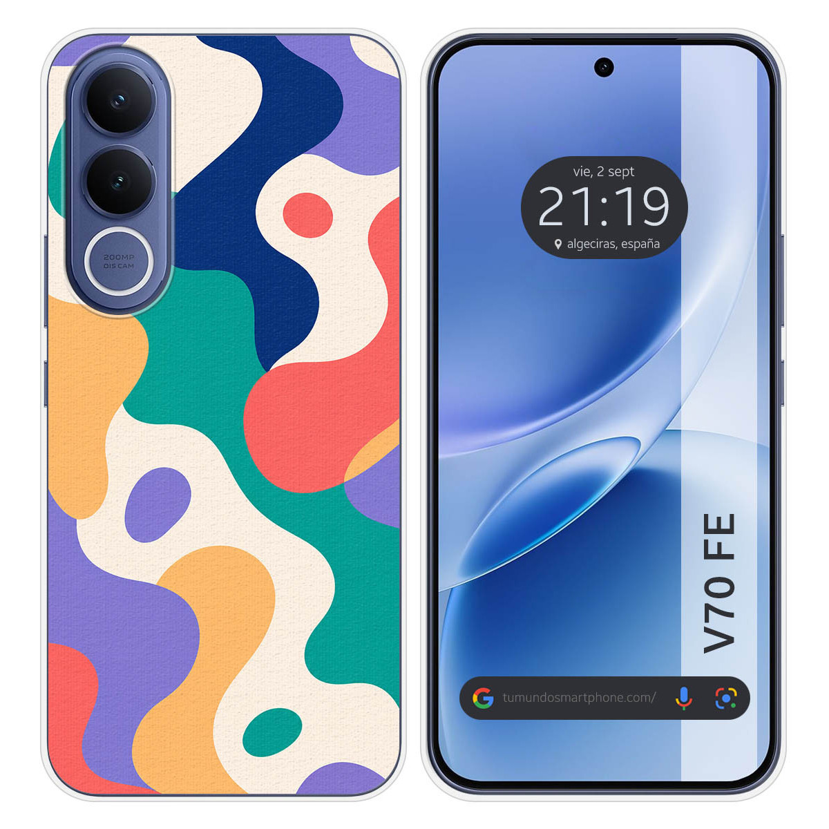 Funda Silicona para Vivo V70 FE diseño Splash...
