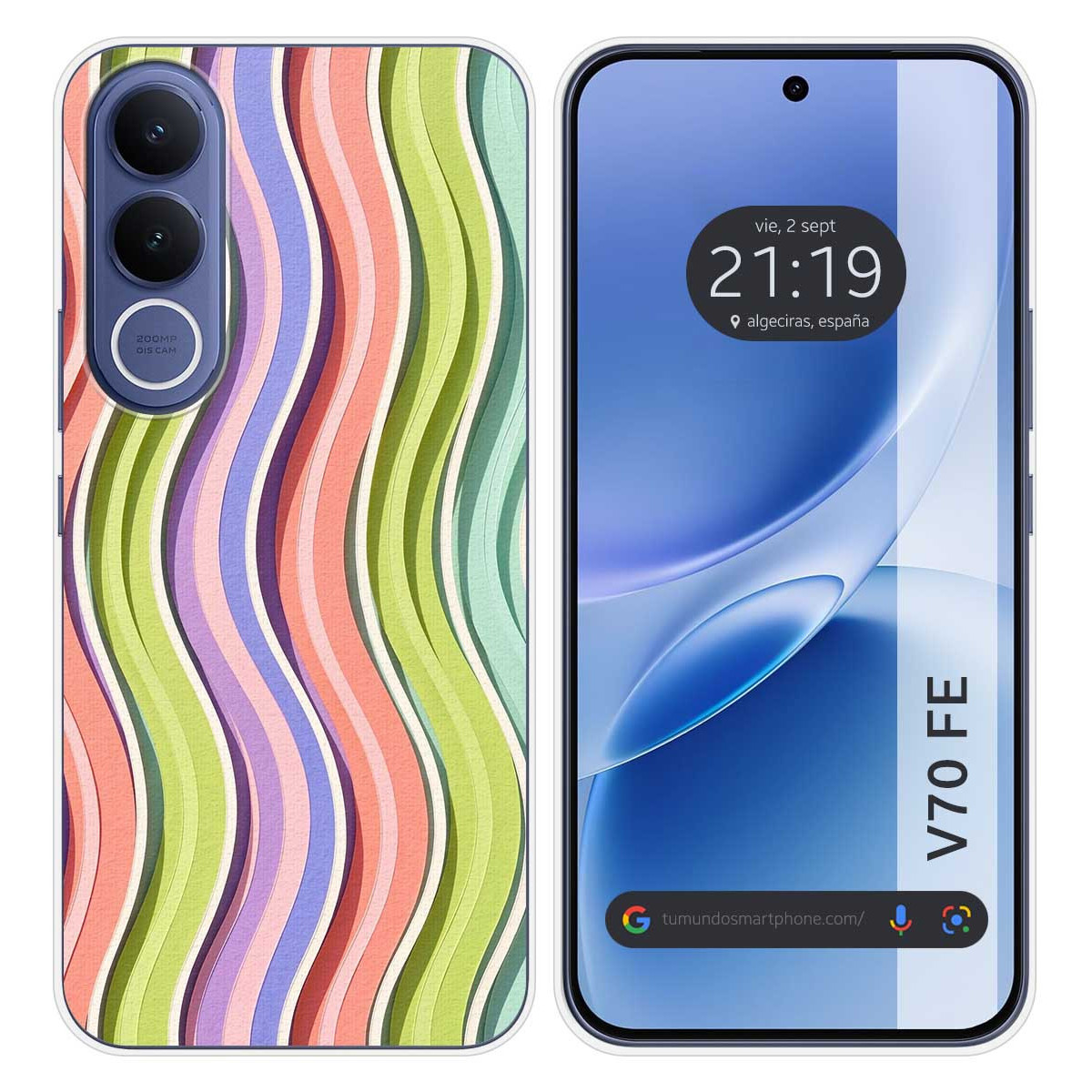 Funda Silicona para Vivo V70 FE diseño Splash...