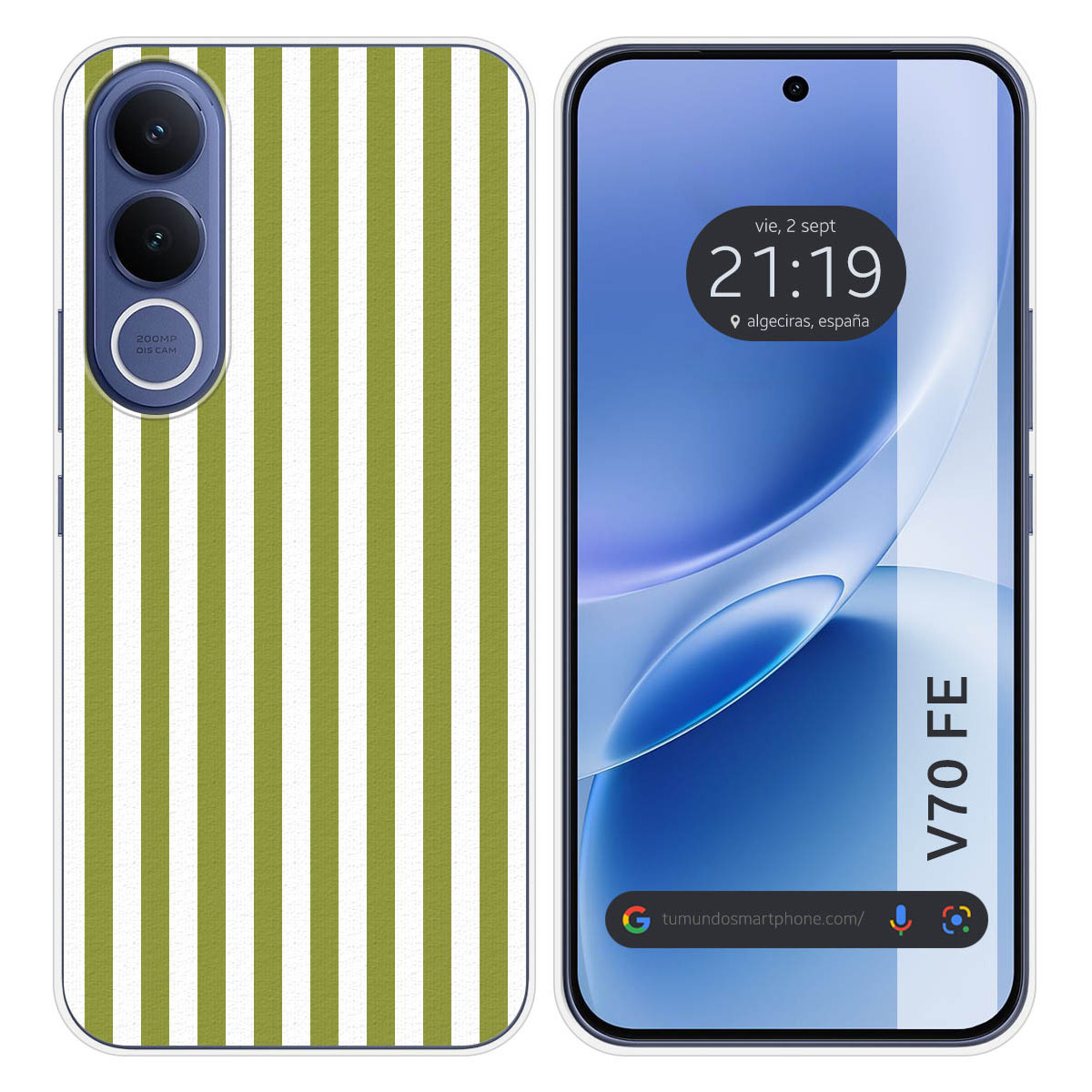 Funda Silicona para Vivo V70 FE diseño Lines 02...