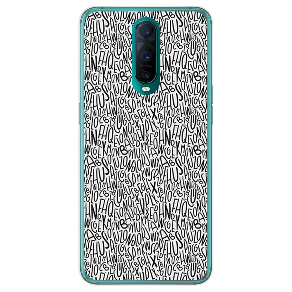 Funda Gel Tpu para Oppo RX17 Pro diseño Letras Dibujos