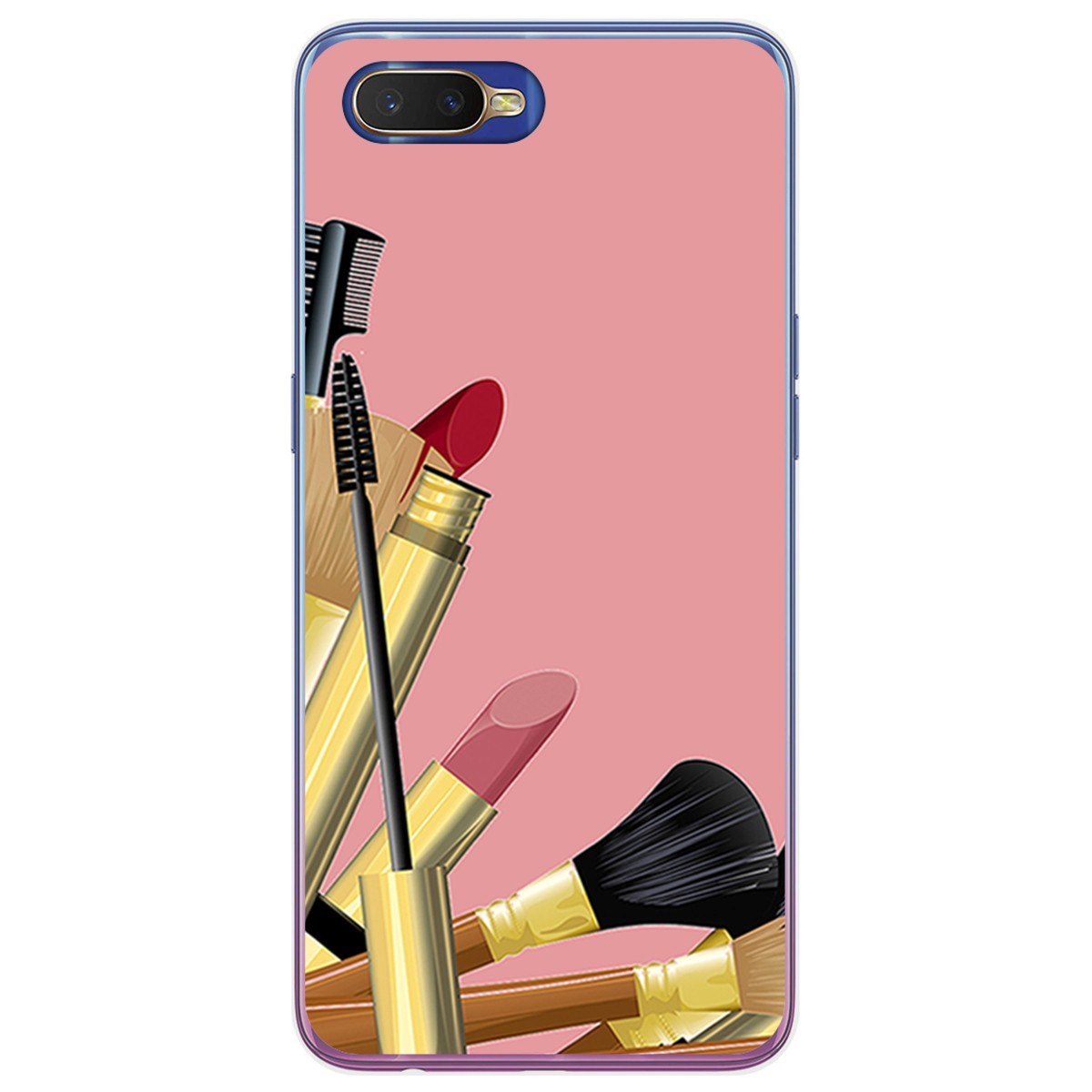 Funda Gel Tpu para Oppo RX17 Neo diseño Brochas Dibujos