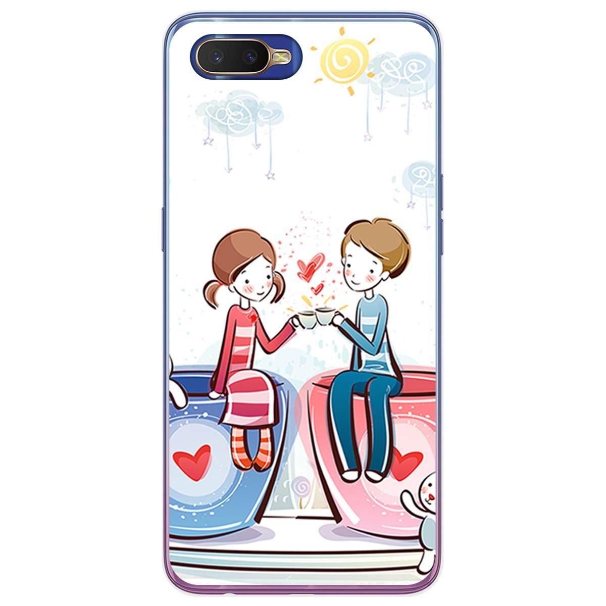 Funda Gel Tpu para Oppo RX17 Neo diseño Café Dibujos